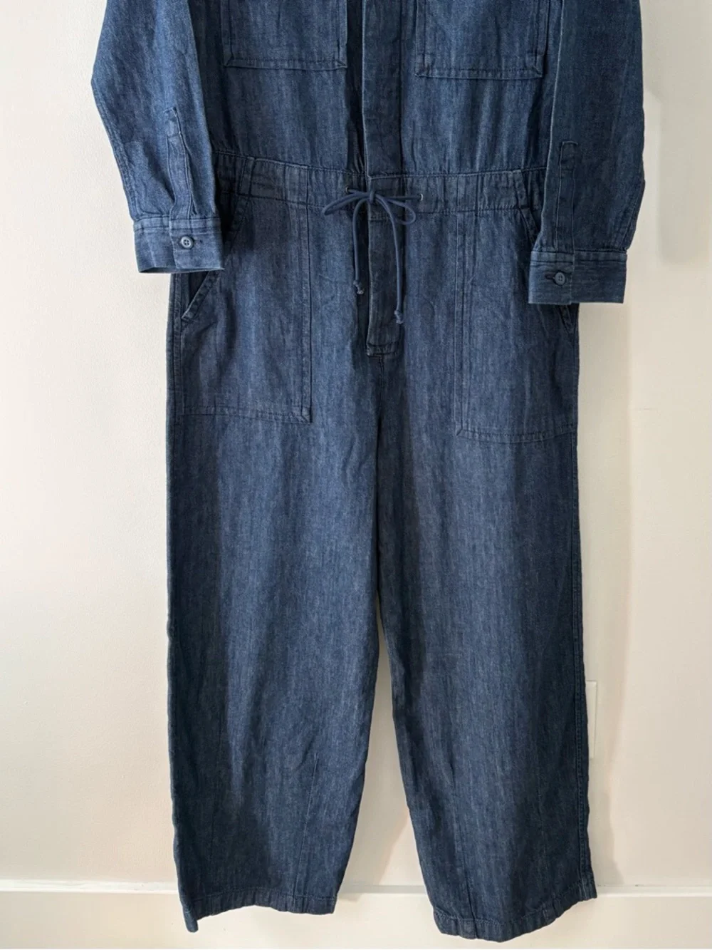 Levi's—Surplus Coverall Jumpsuit, Lightweight Denim Chambray, Dark Wash (Large) - Picture 8 of 10
